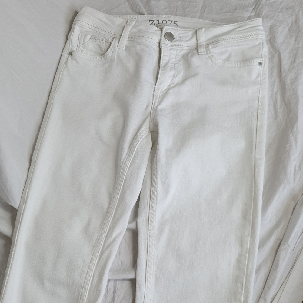 Zara white stretch low rise jeans size 2